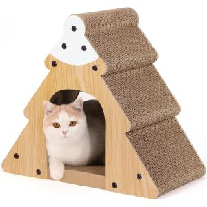 Griffoir Pour Chat, Lit En Carton, Griffoir Vertical Et Horizontal, Chaise Longue Confortable Comme Tunnel Et Canap¿¿, Surface Biseaut¿¿E De 42 Cm, Capacit¿¿ De Charge Maximale 10 Kg - Neuf
