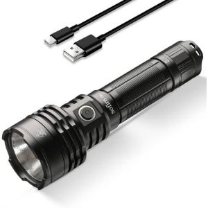 Dool-C8l Lampe Torche Tactique Lampe De Poche Led Puissante 3100 Lumens,Portée De 531m,Lampe Tactique Rechargeable Militaire Étanche Ipx8,Pour Urgence,Recherche Et Utilisation En Extérieur - Neuf
