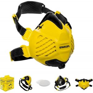 JEXNOVASHOP-Masque Anti-Poussière Demi-Masque Respiratoire Noir/Jaune - Neuf