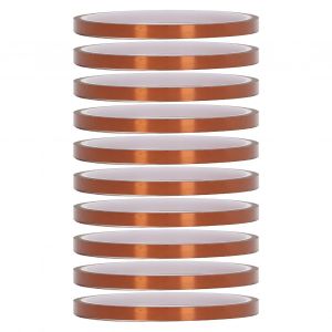 XYONG Lot de 10 rubans adhesifs haute temperature en polyimide, marron fonce, isoles, pour transformateur, 5 mm - Neuf