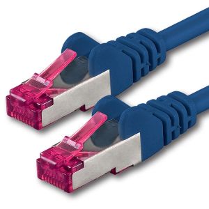 Kal-1m - Bleu - 1 Pi&egrave;ce - C&acirc;ble R&eacute;seau Cat6a (10gb/S) S-Ftp Cat 6a Lankacable - Certifi&eacute; Ghmt Pimf 500 Mhz Cat5 Cat5e Cat6 Cat6a Cat7 Pour Switch, Routeur, Modem, Internet - Neuf