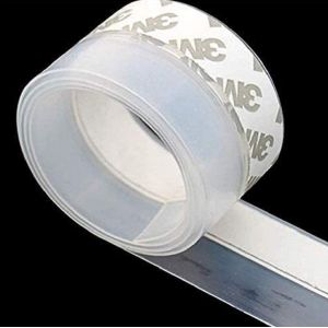 Silicone Bas De La Porte Coupe-Froid-Froid, Transparent, Imperméable, Coupe-Vent, Étanche À La Poussière, Résistant, Absorbant Le Bruit, Preuve D'insectes (25mm*50m) - Neuf