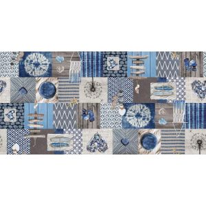 Sjzg-&reg; Nappe Manhattan # Nappe De Table En Toile Cir&eacute;e Pour Table De Cuisine Et Salle &Agrave; Manger # Rev&ecirc;tement Anti-Salissures Adapt&eacute; &Agrave; Un Usage Alimentaire # Sidney 110 Cm X 140 Cm - Neuf