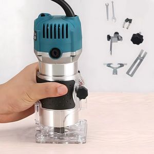 Fraiseuse bois 800W affleureuse d&eacute;fonceuse 30000 tr/min - Neuf