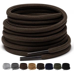 Tianyi-2 Paires De Lacets Ronds De 4 Mm Pour Bottes, Lacets De Sécurité Pour Chaussures De Randonnée En Extérieur, Lacets Solides Pour Baskets - Neuf
