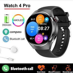 2025New Gt4 Pro Sant&eacute; Montre Intelligente Hommes 360*360 Amoled &Eacute;cran Nfc Gps Tracker Boussole Bt Appel Sang Oxyg&egrave;ne Ip68 Sport Smartwatch.Black.Watch 4 - Neuf