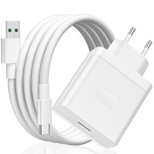 JGD-45W SUPERVOOC Chargeur Rapide avec 6A C&acirc;ble USB C 1M pour OPPO Find X5 X3/2 Neo/Reno10/8/7 Pro,Chargeur rapide VOOC Charge avec C&acirc;ble USB Type-C pour OnePlus 10 9 Pro Nord CE 3 2 Lite,realme GT N - Neuf