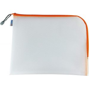 Pochette &iquest;&iquest; documents A4 avec fermeture &iquest;&iquest;clair (36 x 28 cm) grande pochette transparente &iquest;&iquest; fermeture zip pour documents, dossiers, jouets, sac de rangement, orange - Neuf
