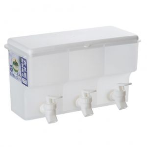 Hjlian Distributeur De Boissons En Plastique De 3,5 L, 3 Compartiments, Avec Robinets, Pour Jus, Limonade, Lait, Pour Usage Quotidien En Soiree - Neuf