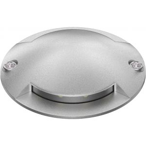 Lampe De Sol Led, Marquage De Chemin Bunda Pour L'extérieur, Ip67, 2 Flammes, Aluminium, Rond, 70mm Ø, Blanc Chaud[Amp748200] - Neuf