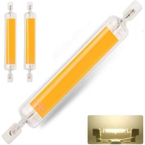 Kal-Ampoule R7s Led 118mm Dimmable,Led Ampoules Blanc Naturel 4500k,2000lm Pas De Scintillement,R7s Cob 20w Ampoule Équivalent Ampoule Halogène J118 200w,Éclairage À Faisceau 360 °,Ac 220-240v,Lot De - Neuf