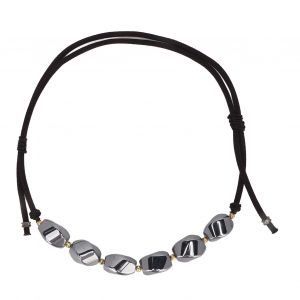 Collier Terahertz Pour Ameliorer Le Physique, Reduire L'anxiete, Dissiper Le Rhume, Collier Ras Du Cou Personnalise En Pierre Energetique Terahertz Reglable - Neuf