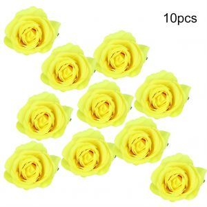 Hjlian Tete De Rose Artificielle Jaune Pour Decoration De Mariage A Domicile - Neuf