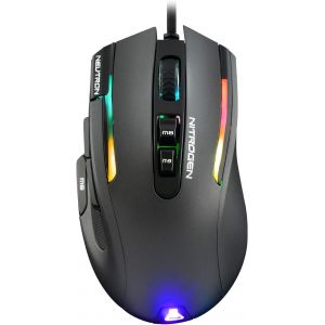 KALANKA-Kult Nitrogen Neutron Souris Gamer Filaire Haute Pr&eacute;cision - Capteur Optique 7200 DPI, RGB, 9 Boutons Programmables, Ultra L&eacute;g&egrave;re, Id&eacute;ale MOBA/FPS - Compatible PC/PS4/Xbox One - Noire - Neuf