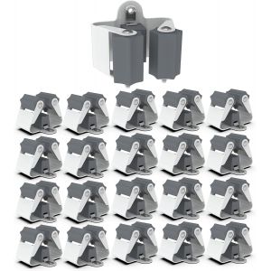 SJZG-20 Pièces Porte Balais Mural,Organisateur De Balais,L`Épaisseur Du Rangement Balai Est De 0.7 Mm Et Non De 0.4 Mm,Accroche Balai Mura Pour Buanderie Jardin,Garage - Neuf