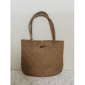 Sac &agrave; main carr&eacute; tiss&eacute; &agrave; la main vintage, sac &agrave; bandouli&egrave;re simple en paille tiss&eacute;e pour les vacances &agrave; la plage - Neuf