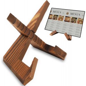 Porte-Livre De Cuisine En Bois Artisanal,Support De Livre De Cuisine,Support De Livre De Cuisine En Bois,Support Assiette Et Présentoir Pour Livre De Cuisine Pour Afficher Des Recettes,Disques - Neuf