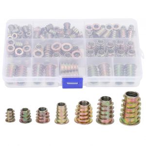 125Pcs Insert Bois &Eacute;crou Hex Drive Meubles T&ecirc;te Mat&eacute;riel Fixations Fournitures Industrielles - Neuf