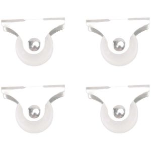 4 pi&egrave;ces en plastique blanc 25mm de diam&egrave;tre meuble roulette de rechange - Neuf