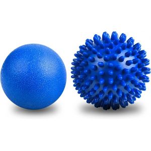 Kal-Balle De Massage Set, 2pcs Balles De Massage À Picots, Massage De Trigger Point, Boule Myofasicale, Boule D'exercice Pour Le Dos Jambes Pieds Mains - Neuf