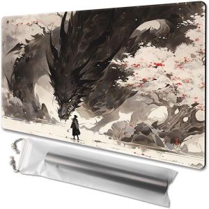 MTG Tapis de jeu Taille 61 x 35,6 cm Sacs de rangement gratuits Impression dos antid&eacute;rapant,id&eacute;al pour les amateurs de jeux de cartes,tapis de souris JCC Shadow Dragon (sans plateau) - Neuf