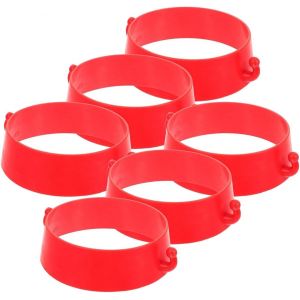 Acdsgd-Collier De C&ocirc;ne De Signalisation, Connecteur De Cha&icirc;ne Rouge, 6 Pi&egrave;ces, Pour Kit De Cha&icirc;ne De C&ocirc;nes De Chantier, Entrep&ocirc;ts, Parkings Et Espaces Publics - Neuf