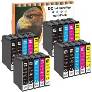 ERYI-20X Cartouches D'Encre Remplacement Pour Epson 16 16Xl Pour Epson Workforce Wf-2750 Wf-2760 Wf-2660 Wf-2650 Wf-2630 Wf-2540 Wf-2530 Wf-2510 Wf-2010 (8 Noir / 4 Cyan / 4 Magenta / 4 Jaunes) - Neuf