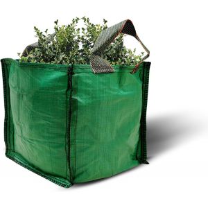 CHECARZHN--NO1-Lot De 3 Sacs De Jardin 90 Litres En Tissu Industriel Et Poignées, Très Résistants, Pour Déchets Végétaux, Herbe Et Feuilles, Ramas De Jardin, Sacs À Déchets De Construction, 45 X 45 X - Neuf