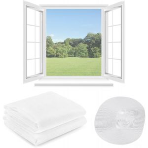 Moustiquaire Porte Fenetre, Anti-insectes et Anti-moustiques, Maille Fine Autocollante, Facile à Installer, pour Portes, Fenêtres et Balcons [1.3 x 1.5 m] - Neuf