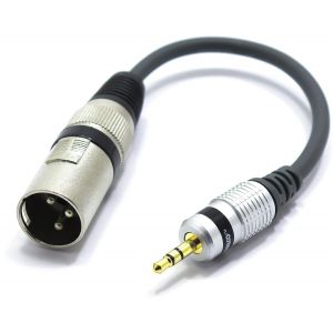 Adaptateur XLR M&acirc;le vers Mini Jack 3.5mm TRS Audio Prise 3 Broches Connecteur XLR vers M&acirc;le Jack 3.5 TRS C&acirc;ble de Connexion Microphone - Neuf
