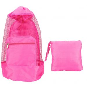 Sac A Dos De Grande Capacite En Nylon Et Maille Pour Enfants, Sac De Rangement Pour Jouets, Activites De Plein Air, Rose - Neuf