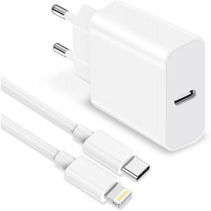 Kal-Chargeur Rapide Iphone, 25w Chargeur Usb C Rapide Avec Câble Iphone 2m Pour Apple Iphone 14 Pro Max/14 Pro/14 Plus/13/12/11/8, Prise Chargeur Iphone Rapide Prise Usb C Adaptateur Secteur Alimenta - Neuf