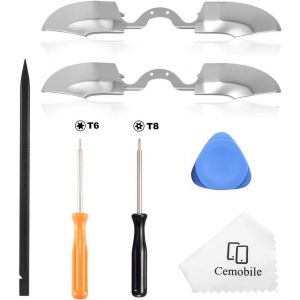 Lot De 2 Boutons De D&eacute;clenchement Argent&eacute;s Lb Rb Pour Manette Xbox One Elite Series 1,Pas Pour Xbox Elite Series 2,T6 T8 Tournevis Spudger Outils De R&eacute;paration - Neuf
