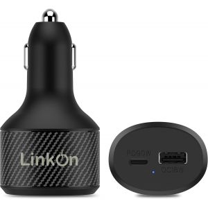 112w Chargeur De Voiture En Usb-C Avec Ports 90w Pd3.0 Pps Et 18w Qc3.0 Compatible Avec Macbook Air/Pro Hp Dell Asus Acer Lenovo Xiaomi Samsung Huawei Fcp Scp Apple Iphone Ipad - Neuf