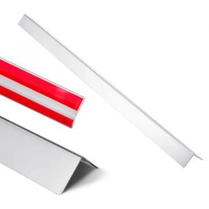 Lot De 10 Protections D'angle Murales En Acier Inoxydable 50 X 50 X 1217 Mm-Duoku-Angle &Agrave; 90&deg; Avec Ruban Adh&eacute;sif-Prot&eacute;ger Les Murs - Neuf
