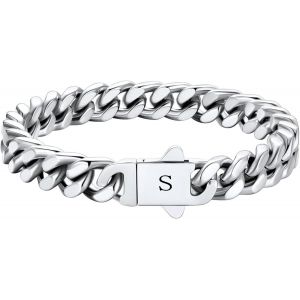 Eryi-Bracelet Pour Femme En Acier Inoxydable Avec Inscription En Allemand « Mère Fille » - Personnalisable - Argent - Bracelet Réglable - Cadeau Pour Maman Papa Grand-Père - Neuf