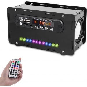 Kit De Soudure Pour Haut-Parleur Électronique Diy - Amplificateur Bluetooth Avec Radio Fm - Mini Stéréo Domestique Avec Voyant Led - Boîte De Haut-Parleur - Neuf