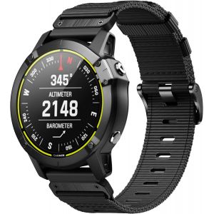 Nylon Bande Compatible Avec Fenix 6/Fenix 7/Fenix 5 Bracelet, Bracelet &Agrave; D&eacute;gagement Rapide Avec Boucle &Agrave; Vis Pour Fenix 6 Pro/Forerunner 955/Forerunner 945/Forerunner 935 Pour Femmes Et Hommes - Neuf
