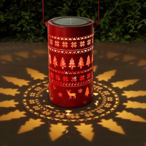 Lanterne Noel, Lanterne Solaire Exterieur, Lanternes De No&euml;l Avec Lumi&egrave;re Led, Lanterne Decoration Noel, &Eacute;tanches Lanternes D'ext&eacute;rieur Led Suspendue/Poser,Pour Jardin Ext&eacute;rieur Patio Balcon Camping - Neuf