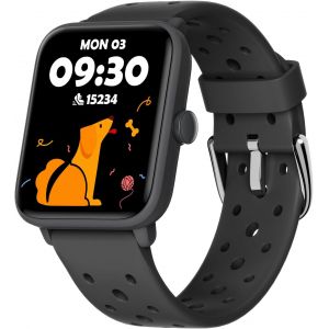 Montre Connect&eacute;e Enfant Sans App, Montre Digitale Tactile Fille Gar&ccedil;on Avec Podom&egrave;tre, Fr&eacute;quence Du Pouls, &Eacute;tanche 5 Atm, Moniteur De Sommeil, R&eacute;veil, Jeux Pour &Acirc;g&eacute;s 5-14, Noir Poreux - Neuf