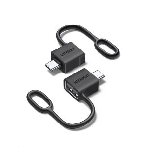 KALANKA-Adaptateur USB C vers USB A 3.2 10Gbps OTG Lot de 2 Type C M&acirc;le vers Type A Femelle avec Manchon Anti-Perte Compatible avec iPhone 16 15 Plus Pro Max MacBook Air iMac iPad Galaxy Tab S9 S24 - Neuf