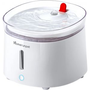 Fontaine A Eau Chat Avec Bac En Porcelaine Et Pompe Sans Fil Autonettoyante, Ultra Silencieuse Fontaine À Eau Pour Chats Et Chiens, Facile À Nettoyer Et À Assembler,Led Intelligente, 2l - Neuf