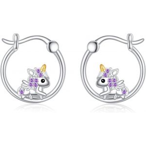 Chenquansarl-Boucles D'oreilles Créoles En Argent Sterling 925 Corgi/Bouledogue Français Huggie Boucles D'oreilles En Forme De Chien Bijoux Cadeaux D'anniversaire Pour Femmes Et Filles, Taille Unique - Neuf