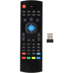 Télécommande, Double Face 3D Air Mouse Détection De Mouvement Télécommande Haute Résolution 2.4G Souris Clavier Sans Fil Pour Ordinateur(Noir) - Neuf