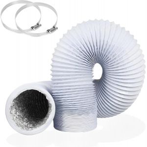6 M Tuyau Ventilation En Pvc Ø150Mm Tuyau D'Évacuation D'Air En Pvc Aluminium Gaine De Ventilation Flexible Pour Extracteur D'Air Pour Salle De Bain Cuisine Climatisation Hotte Asp[KIT6504622] - Neuf