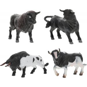 Sansh-4pièces Miniatures De Vaches Simulées Ornements Animaux Pour Garçon Fille Décorations De Bureau Et Jouets Educatifs - Neuf