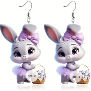 Kal-Boucles D'oreilles De Laépingle En Forme De Panier De Pâques Cadeaux De Pâques Pour Femme Filles Décorations Charmee - Neuf