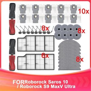 Compatible avec les pi&egrave;ces d'aspirateur Saros 10 / S9 MaxV Ultra, rouleau principal, brosse lat&eacute;rale, filtre, chiffon de vadrouille, bac &agrave; poussi&egrave;re - Neuf