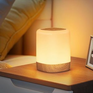 Lampe De Chevet Tactile, Led Veilleuse B&eacute;b&eacute;, Lumi&egrave;res Chaudes Et 256 Couleurs Rvb Changeantes, Veilleuse Rechargeable, Avec Minuteur, Lampe De Table Sans Fil Pour Chambre, Salon &Agrave; Poser - Neuf