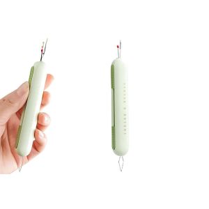 D&eacute;couseur Et Enfile-Aiguille 2 En 1 - Vert - Neuf